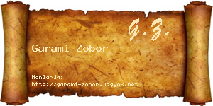 Garami Zobor névjegykártya